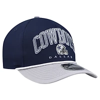 Men's New Era Navy Dallas Cowboys Arch 9FORTY A-Frame M-Crown Adjustable Hat