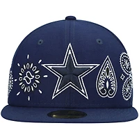 Bandana 59FIFTY Dallas Cowboys New Era pour homme - Bleu marine Casquette ajustée