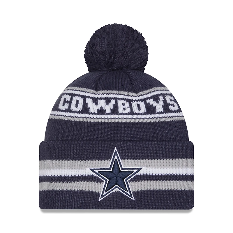 Men's New Era Navy Dallas Cowboys Classic Cuffed Knit Hat with Pom