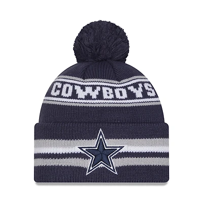 Men's New Era Navy Dallas Cowboys Classic Cuffed Knit Hat with Pom