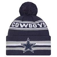 Men's New Era  Navy Dallas Cowboys Classic Cuffed Knit Hat with Pom