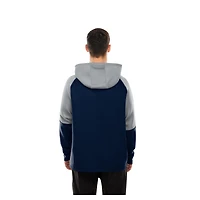 Men's New Era  Navy Dallas Cowboys Combine Authentic Color Block Raglan Pullover Hoodie