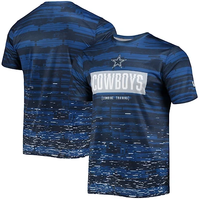 T-shirt authentique New Era bleu marine Dallas Cowboys Combine pour homme