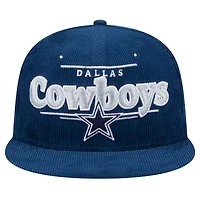 Casquette snapback 9FIFTY en velours côtelé bleu marine Dallas Cowboys de New Era pour homme