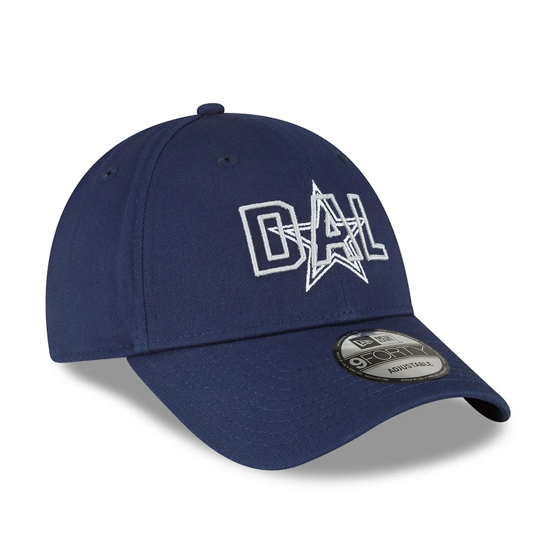 Men's New Era Navy Dallas Cowboys Doubled 9FORTY Snapback Hat