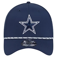 Casquette New Era bleu marine Dallas Cowboys Featherweight Poly Rope Flex 39Thirty pour homme