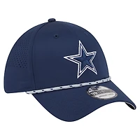 Casquette New Era bleu marine Dallas Cowboys Featherweight Poly Rope Flex 39Thirty pour homme