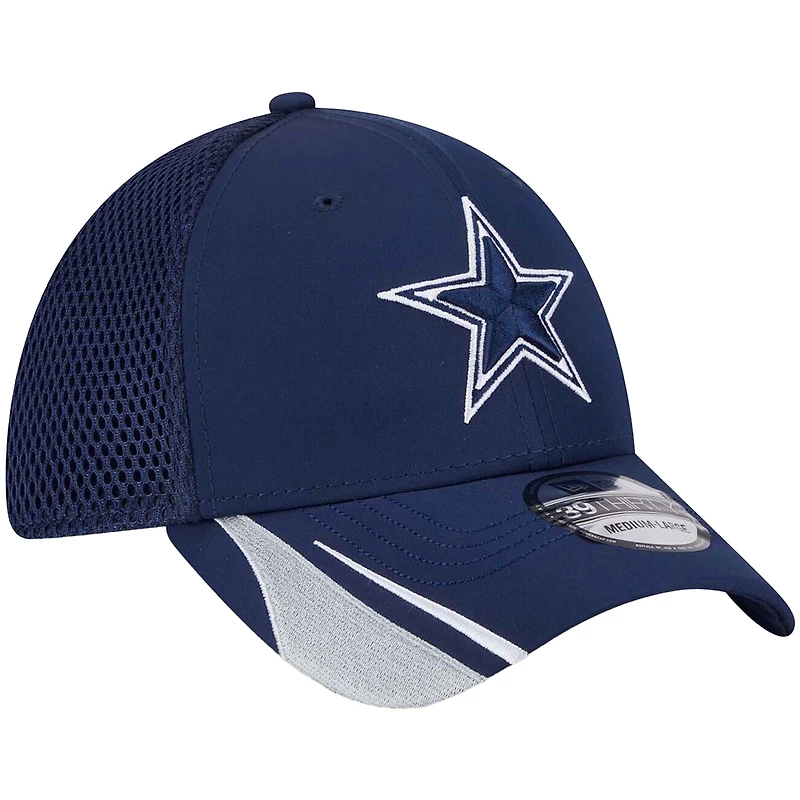 Casquette Game Day Linear 39THIRTY Flex bleu marine pour homme des Cowboys de Dallas New Era