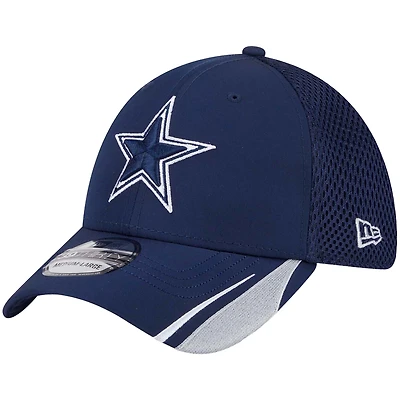 Casquette Game Day Linear 39THIRTY Flex bleu marine pour homme des Cowboys de Dallas New Era
