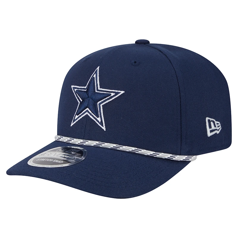 Casquette extensible à boutons-pression Gameday Multi Rope 9SEVENTY bleu marine des Cowboys de Dallas de New Era pour homme