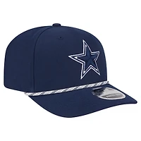 Casquette extensible à boutons-pression Gameday Multi Rope 9SEVENTY bleu marine des Cowboys de Dallas de New Era pour homme
