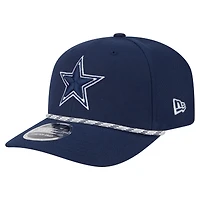 Casquette extensible à boutons-pression Gameday Multi Rope 9SEVENTY bleu marine des Cowboys de Dallas de New Era pour homme