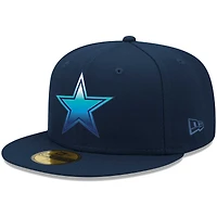 Men's New Era Navy Dallas Cowboys Gradient 59FIFTY Fitted Hat