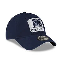 Casquette ajustable New Era bleu marine Dallas Cowboys 9TWENTY pour homme