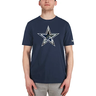 T-shirt bleu marine avec logo des Cowboys de Dallas New Era pour hommes
