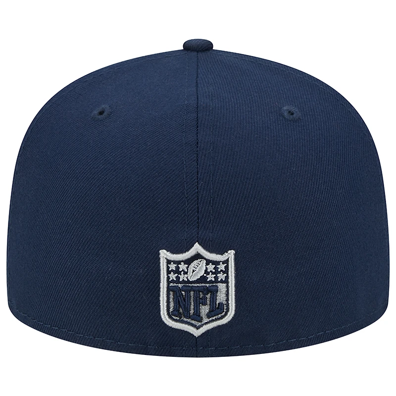Casquette ajustée Main 59FIFTY bleu marine Dallas Cowboys New Era pour homme