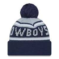 Men's New Era  Navy Dallas Cowboys  Main Cuffed Knit Hat with Pom