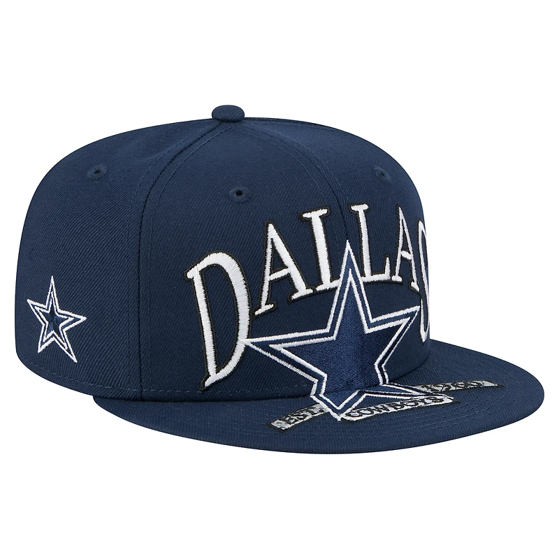 Men's New Era Navy Dallas Cowboys Oversized 59FIFTY Fitted Hat