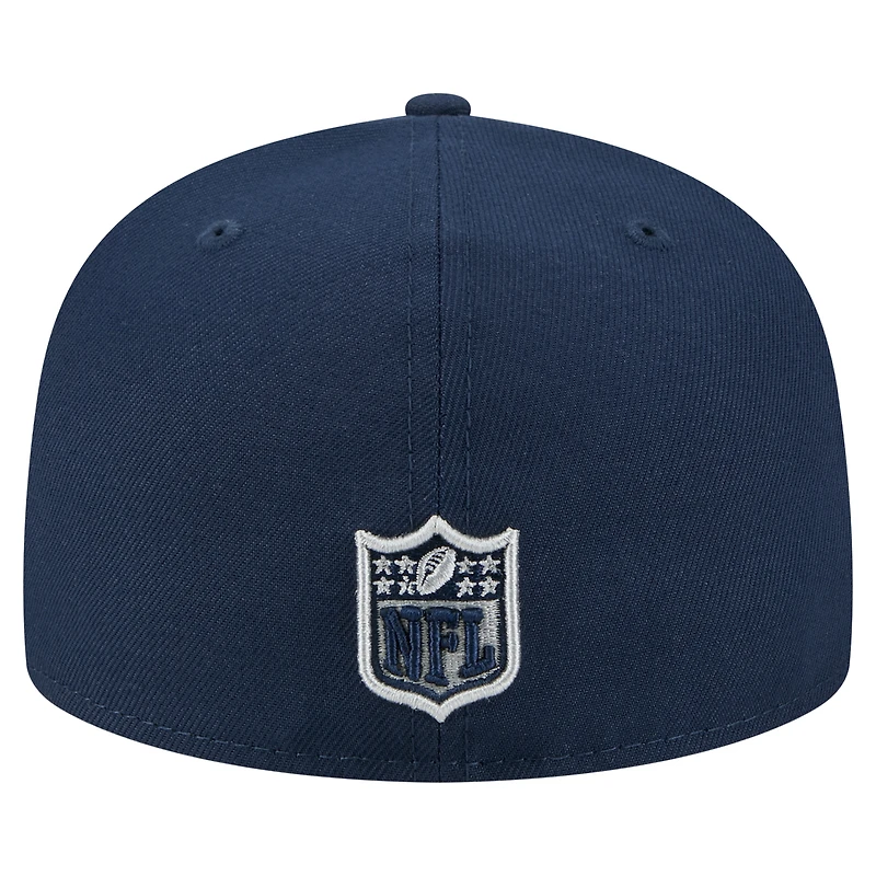 Casquette ajustée surdimensionnée 59FIFTY bleu marine des Cowboys de Dallas New Era pour homme