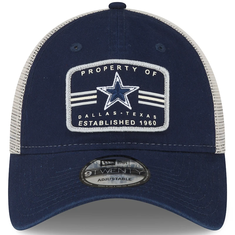 Casquette trucker New Era Property 9TWENTY bleu marine pour homme