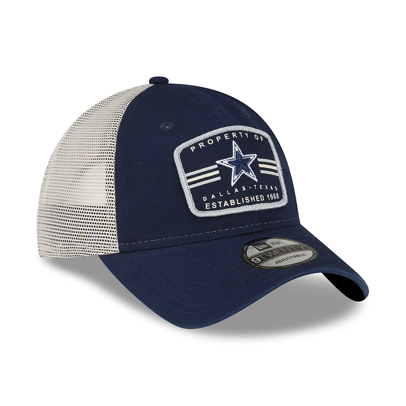 Casquette trucker New Era Property 9TWENTY bleu marine pour homme
