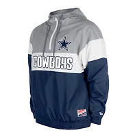 Veste à capuche zippée quart de tour Dallas Cowboys New Era bleu marine pour homme