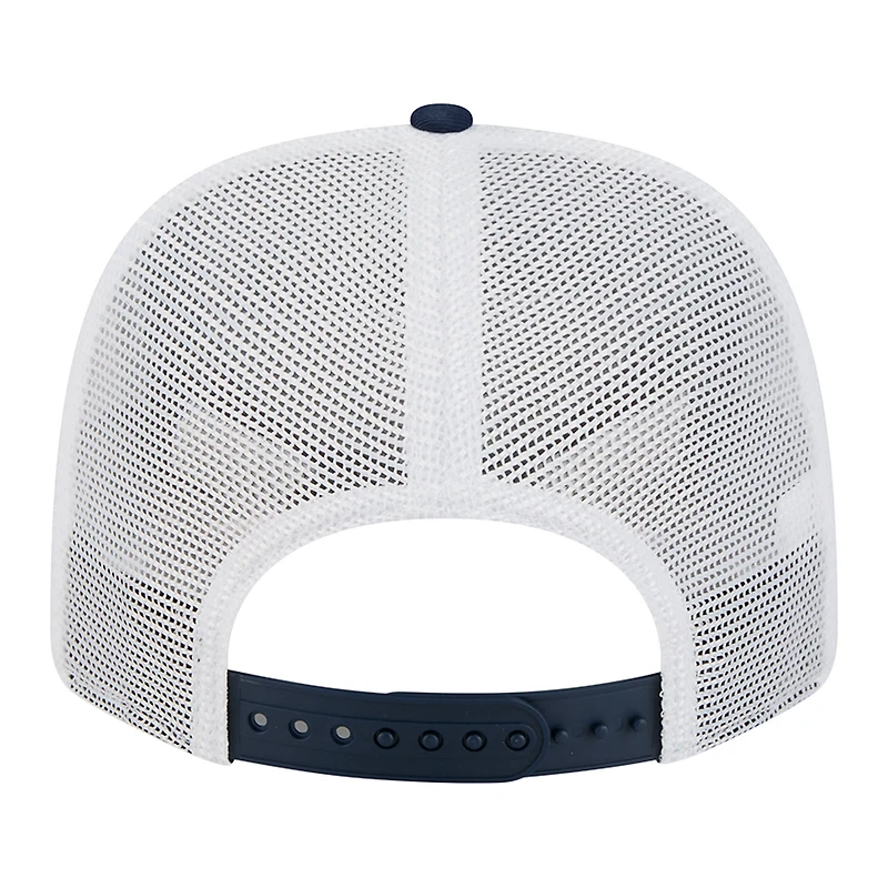 Men's New Era Navy Dallas Cowboys Quick Strike Split Panel 9SEVENTY Stretch-Snap Trucker Hat