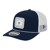 Men's New Era  Navy Dallas Cowboys Quick Strike Split Panel 9SEVENTY Stretch-Snap Trucker Hat