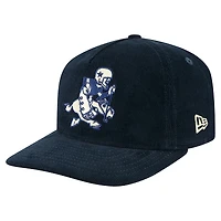 Casquette de golf ajustable en velours côtelé rétro Joe Nostalgic Dallas Cowboys New Era pour homme, bleu marine