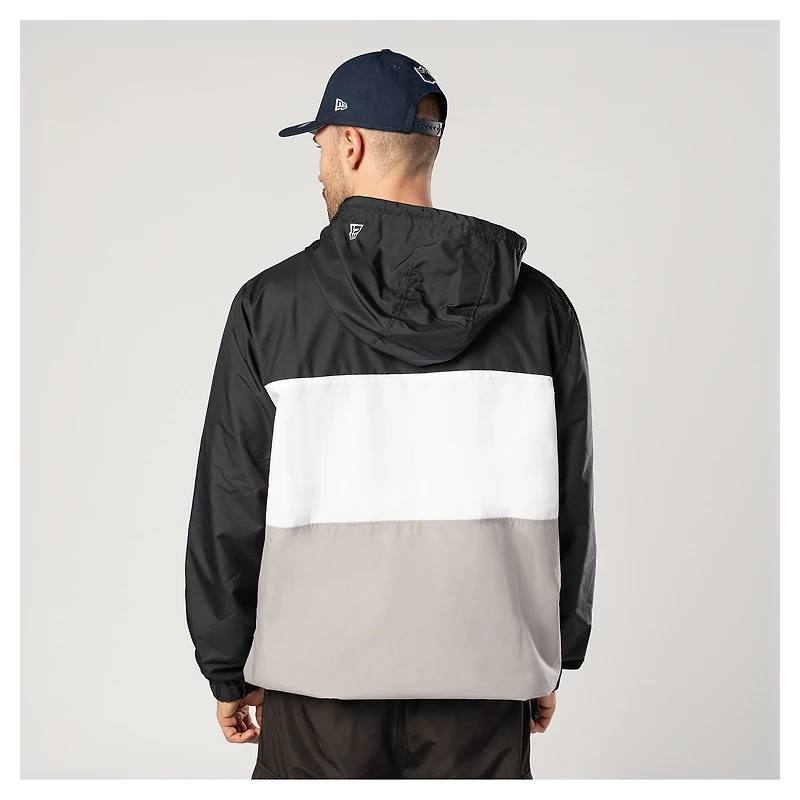 Men's New Era Navy Dallas Cowboys Ripstop Quarter-Zip Hooded Windbreaker