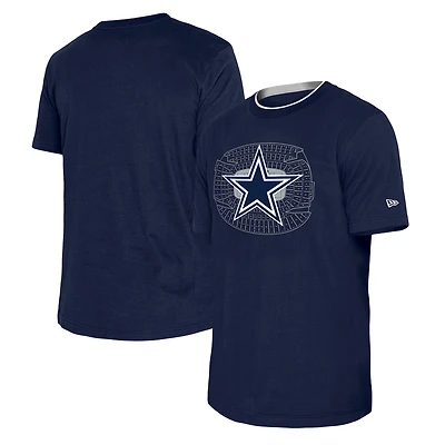 T-shirt pour homme New Era bleu marine Dallas Cowboys Stadium