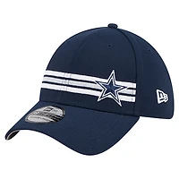 Casquette 39THIRTY Flex bleu marine à rayures des Cowboys de Dallas New Era pour homme
