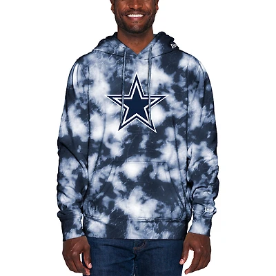 Sweat à capuche tie-dye bleu marine Dallas Cowboys Team New Era pour homme