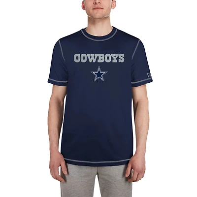 T-shirt bleu marine à imprimé Third Down Puff des Dallas Cowboys New Era pour hommes
