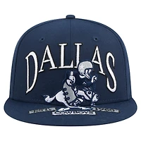 Men's New Era Navy Dallas Cowboys Throwback Oversized 59FIFTY Fitted Hat