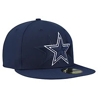 Casquette ajustée Tri-Hit 59FIFTY bleu marine des Cowboys de Dallas New Era pour homme