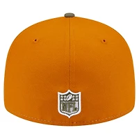 Men's New Era Olive/Brown Dallas Cowboys 2-Tone Color Pack Split Panel 59FIFTY Fitted Hat