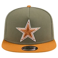 Men's New Era Olive/Brown Dallas Cowboys Two-Tone A-Frame 9FIFTY Snapback Hat