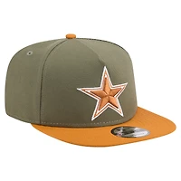 Men's New Era Olive/Brown Dallas Cowboys Two-Tone A-Frame 9FIFTY Snapback Hat