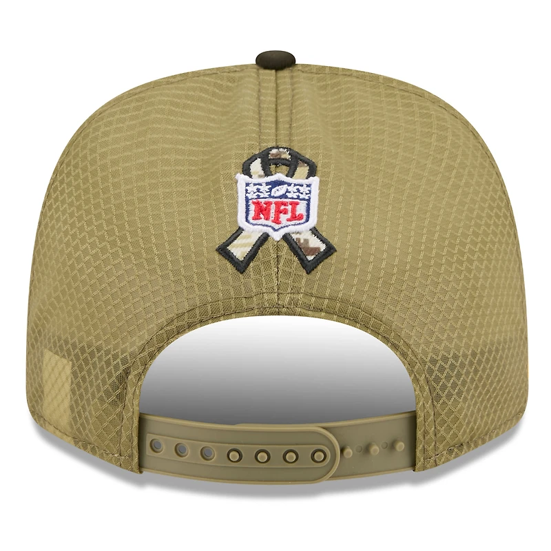 Men's New Era Olive Dallas Cowboys 2025 Salute to Service 9SEVENTY Adjustable Hat