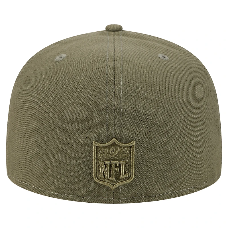 Men's New Era Olive Dallas Cowboys Color Pack A-Frame 59FIFTY Fitted Hat