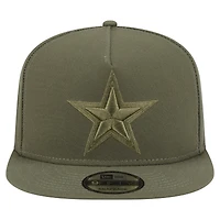 Men's New Era  Olive Dallas Cowboys Color Pack A-Frame 9FIFTY Snapback Hat