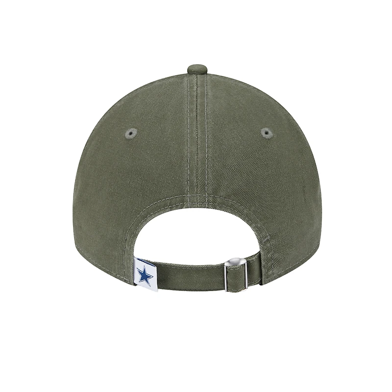 Men's New Era  Olive Dallas Cowboys Main 9TWENTY Adjustable Hat