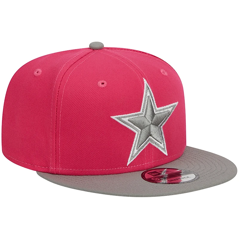 Casquette Snapback 9FIFTY pour homme New Era Pink Dallas Cowboys 2-Tone Colour Pack
