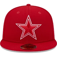 Casquette ajustée pour homme New Era Scarlet Dallas Cowboys Super Bowl XXVII Main Patch 59FIFTY
