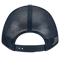 Casquette ajustable New Era 9FORTY Linear A-Frame argent/bleu marine pour homme des Cowboys de Dallas