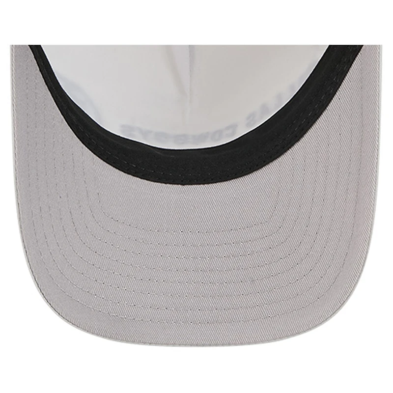 Casquette ajustable New Era 9FORTY Linear A-Frame argent/bleu marine pour homme des Cowboys de Dallas