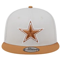 Men's New Era Stone/Brown Dallas Cowboys Two-Tone Color Pack 9FIFTY Snapback Hat