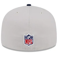 Casquette ajustée 59FIFTY historique Dallas Cowboys 2024 Sideline New Era pierre/bleu marine pour hommes