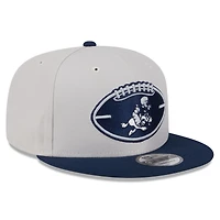 Casquette Snapback 9FIFTY historique Dallas Cowboys 2024 Sideline New Era pierre/bleu marine pour hommes